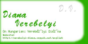 diana verebelyi business card